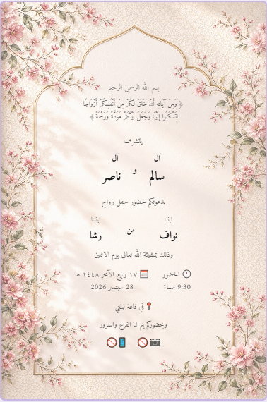 نموذج من دعوات شرفونا